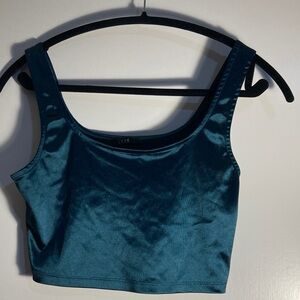 Iris Teal Crop Top